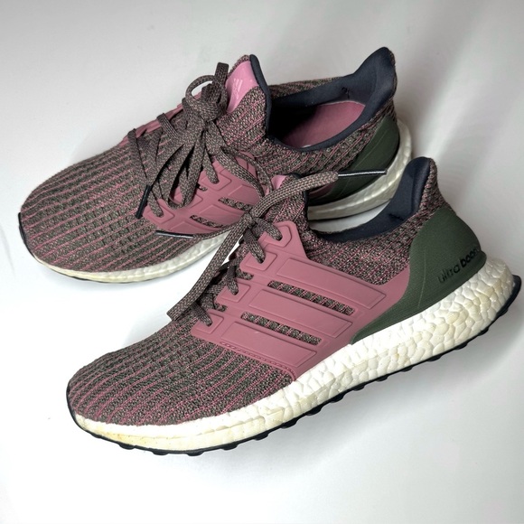 Adidas Women’s Ultra Boost 4.0 Pink Olive Running Shoes BB6495 Size- 8 - Picture 6 of 8